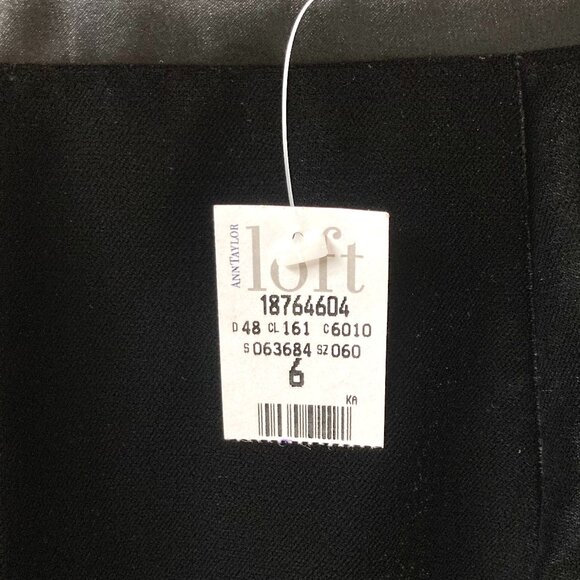 NWT Ann Taylor LOFT Women’s 6 Black VELVET Column Skirt Long Midi Evening Formal - Picture 2 of 5